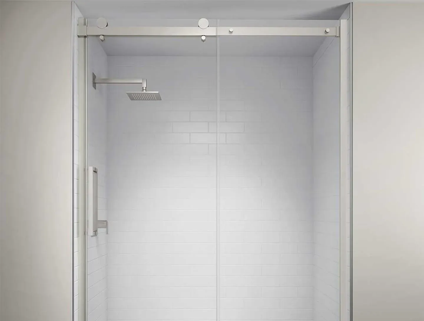 Jacuzzi shower door exposed roller